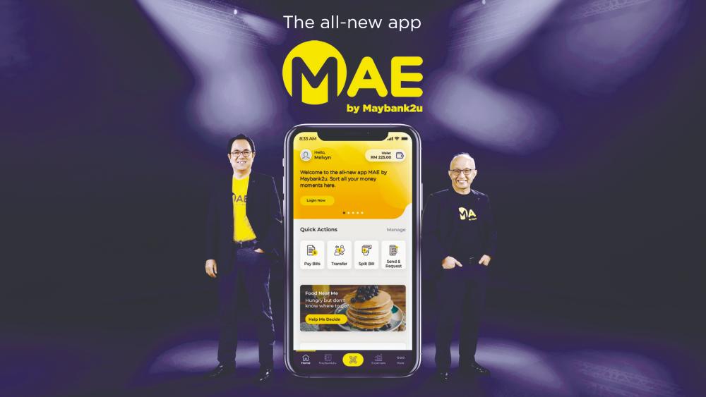 Abdul Farid (left) with Maybank Community Financial Services group CEO Datuk John Chong at the launch of MAE.