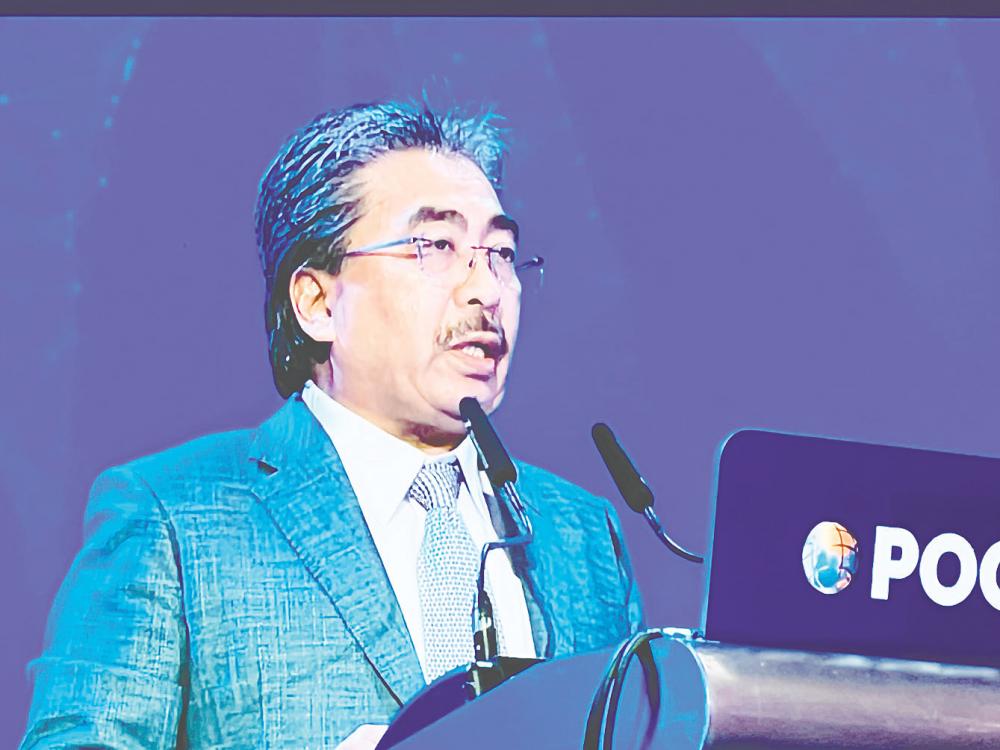 Johari delivering his keynote address at the 36th Palm &amp; Lauric Oils Price Outlook Conference &amp; Exhibition 2025.