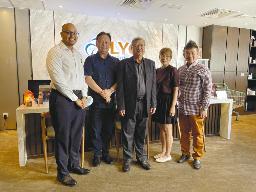 From left: LYC group COO Ahmad Rafique Mat Tahir, shareholder Lim Yin Chow, Sui, Clinical Nutrition shareholders Ong Kee Fong and Ong Kee Leong.