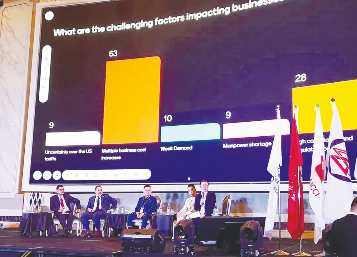 From left: Firdaos, Malaysian Industrial Development Finance Bhd director and head of research Imran Yassin,