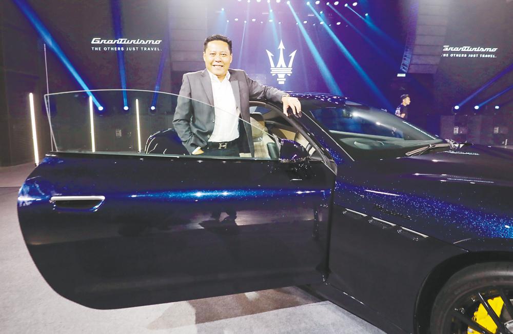 Mohd Rizal at the launch of the 2024 Maserati GranTurismo. – AMIRUL SYAFIQ/THESUN