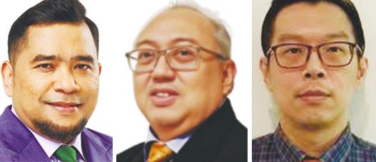 From left: Nazri, Imran Nurginias and Loh.