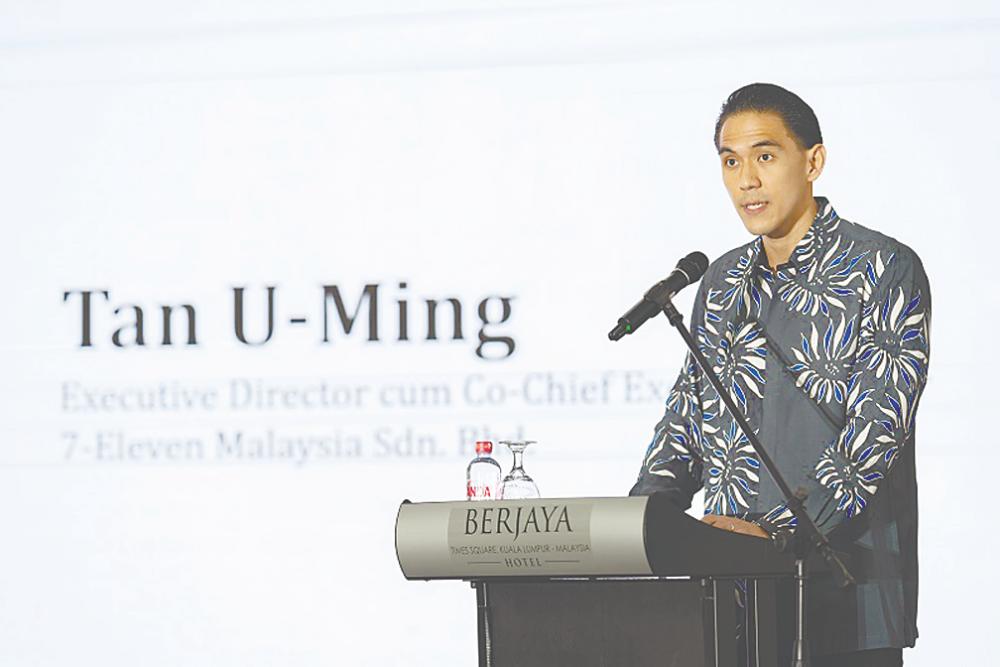 Tan speaking at the launch of Seven Bank’s automated teller machines in 7-Eleven Malaysia outlets today.