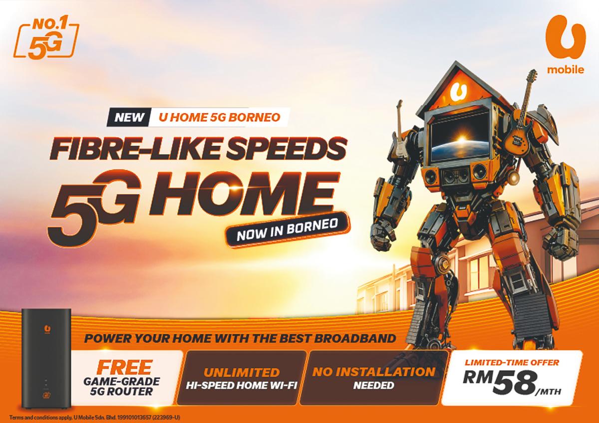 U Home 5G Borneo is extremely flexible as customers will enjoy a hassle-free, plug-and-play solution, making it ideal for homeowners, renters, SME entrepreneurs and those who are on-the-go.