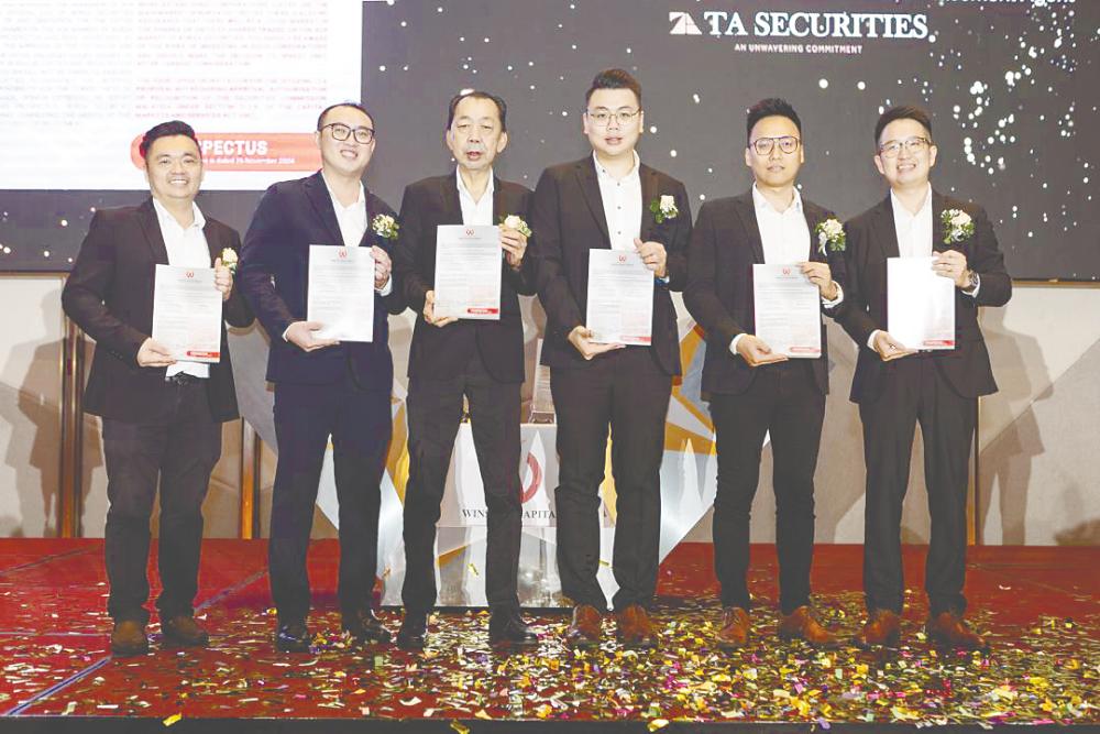 From left: Winstar Capital chief marketing officer Khoo Nee Cheng, COO Lee Yong Zhi, vice-chairman Chua Nyok Chong, CEO Vincent Chua Boon Hong, and Sunview Group Bhd executive directors Ong Hang Ping and Chow Kian Hung at the prospectus launch.