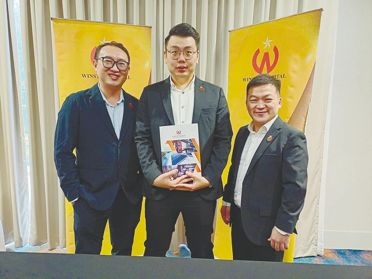 From left: Winstar Capital chief operating officer Lee Yong Zhi, Chua and chief financial officer Sheng Toi Sei.