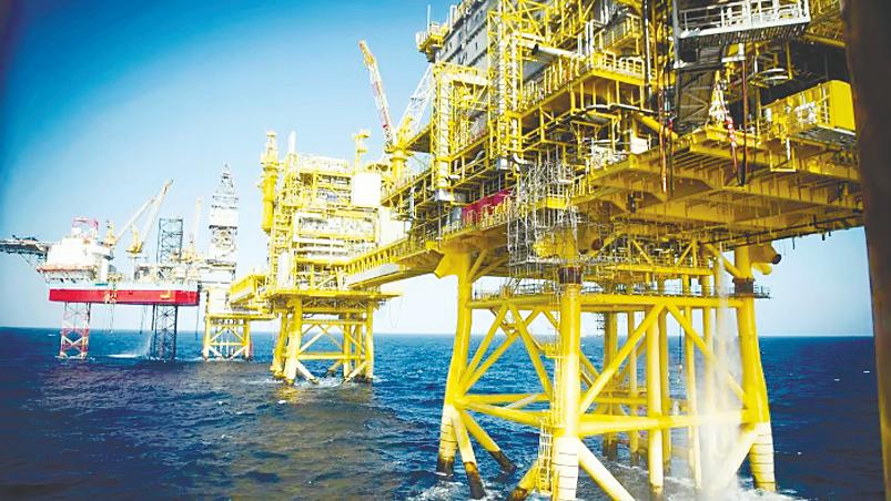 An oil platform in the North Sea. Maybank IB says oil markets may see a supply surplus as Opec and its allies may unwind production cuts. – AFPpic