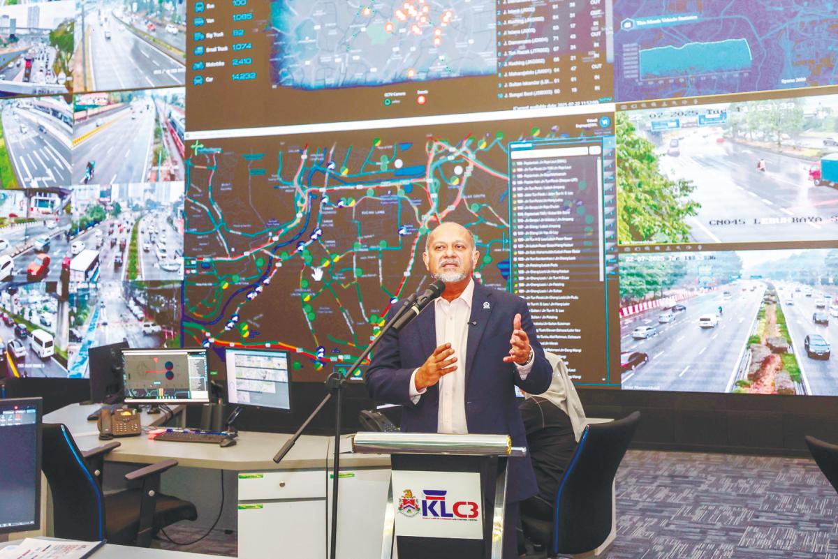 Gobind speaking during his visit to the Kuala Lumpur Control and Command Centre today. – Bernamapic