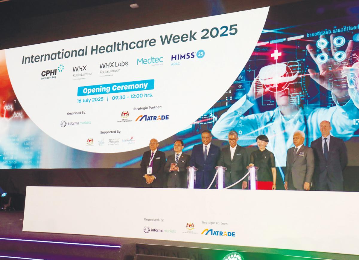 Tengku Zafrul launching International Healthcare Week 2025 at Malaysia International Trade and Exhibition Centre in Kuala Lumpur today. – ADIB RAWI YAHYA/THESUN