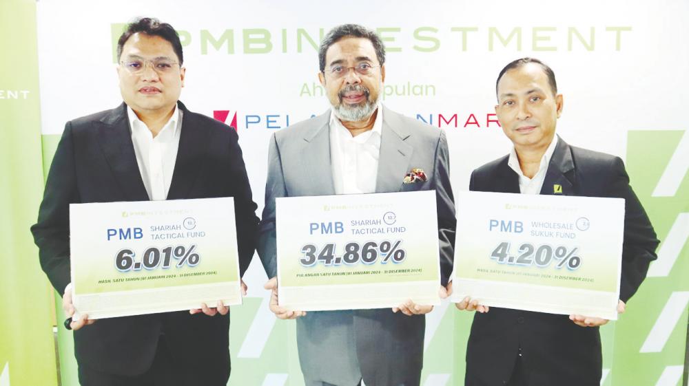 From Left Mohd Idzwan Izuddin, Pelaburan Mara chairman Datuk Mohamad Razali Mohamad Rahim and Hang Tuah Amin.