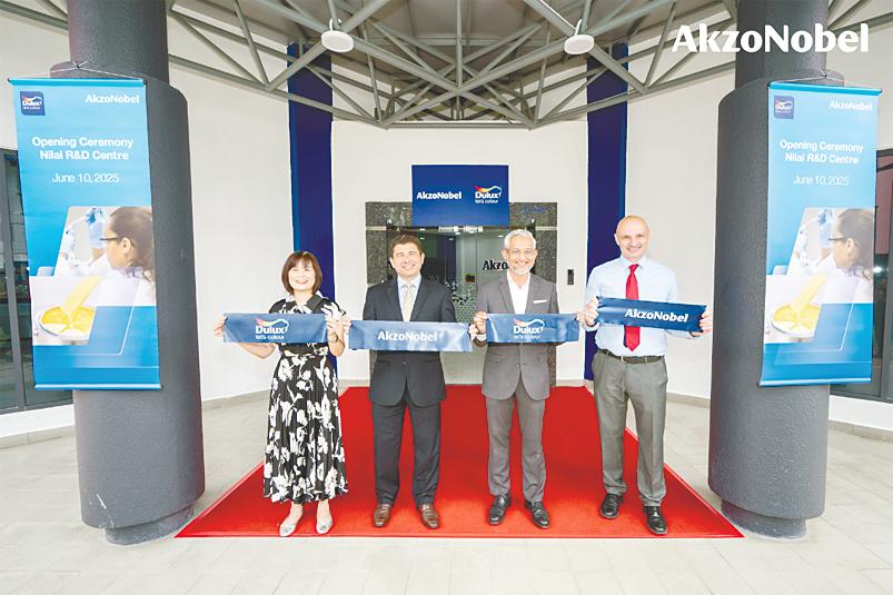 From left: Nguyen, AkzoNobel business director global decorative paints &amp; exco member Daniel Campos, Muhammad Azmi, and Jefferson.