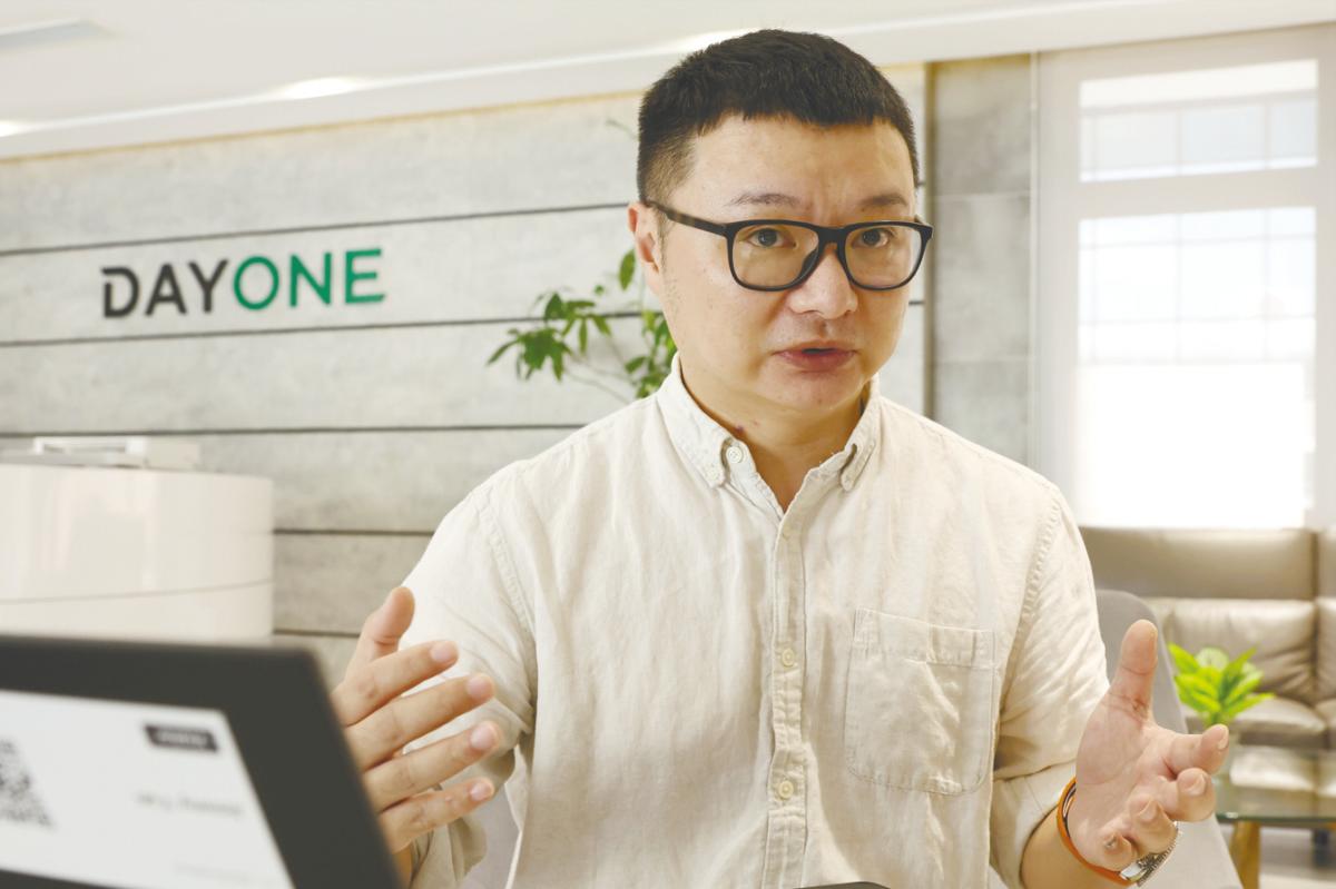 Yan speaking at an interview at DayOne Nusajaya Tech Park Data Center Campus in Iskandar Puteri, Johor.