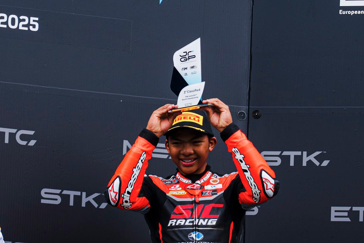 Hakim Danish on the podium