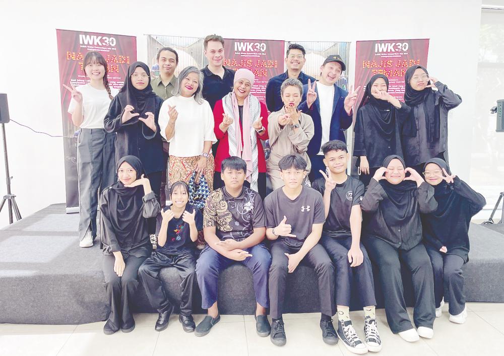 Team members for the play that will be staged on June 22. – Adib Rawi Yahya/theSun