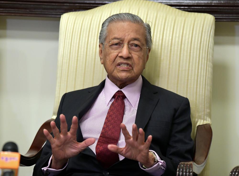 Prime Minister Tun Dr Mahathir Mohamad speaks during a joint press conference after his three-day working visit to Pakistan, on March 24, 2019. — Bernama