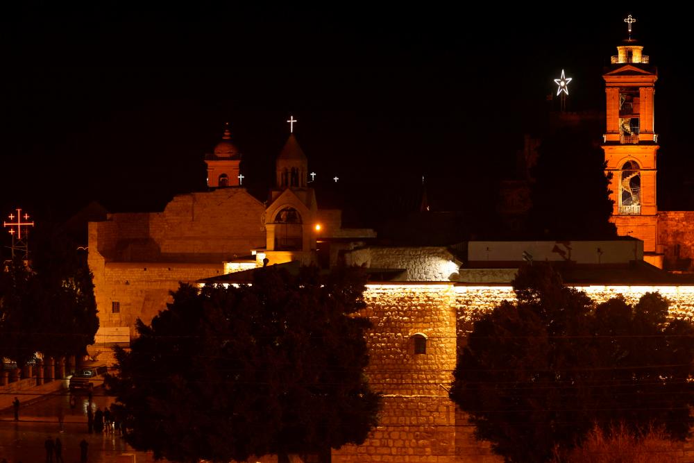 A view the Church of the Nativity in the biblical city of Bethlehem in the occupied West Bank. - AFPPIX