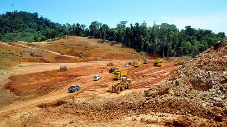 Filepix of the Pan Borneo Highway construction site.