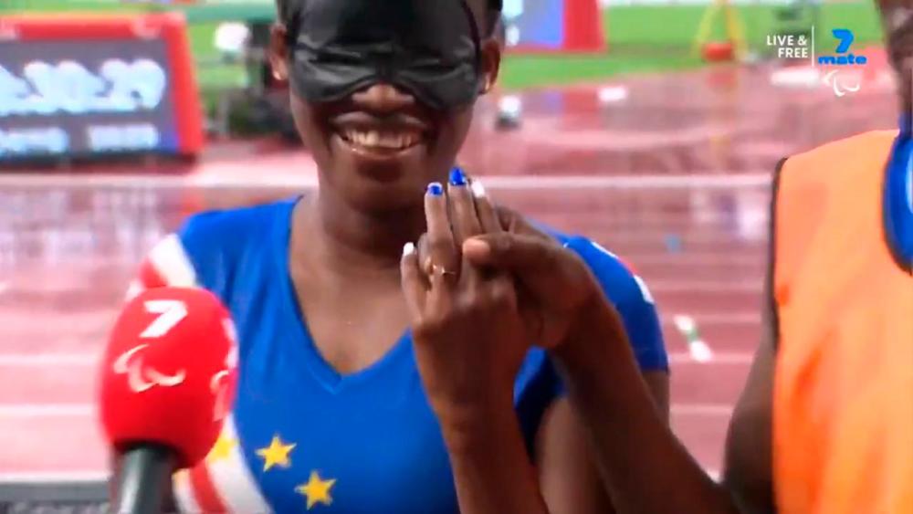 $!A screenshot of the video broadcast of Cape Verde’s Keula Nidreia Pereira Semedo showing off her engagement ring.