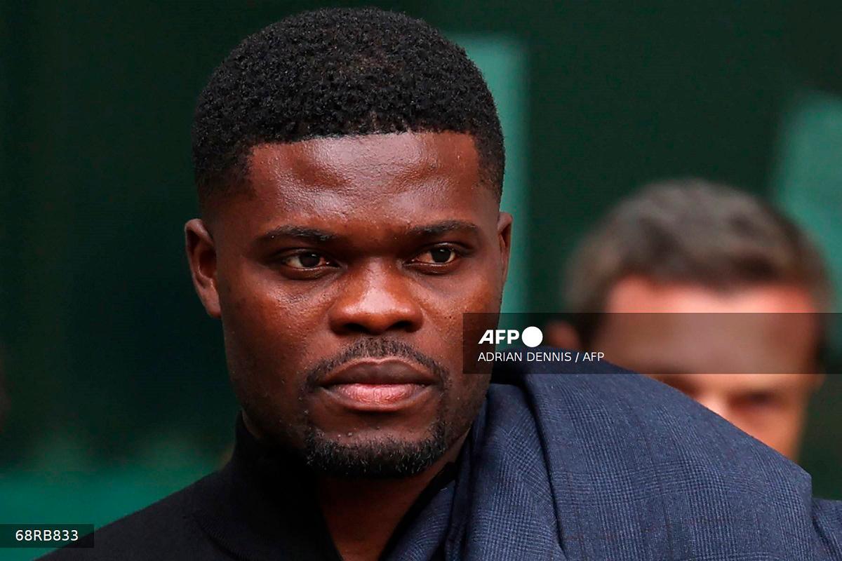 Former Arsenal Ghanaian footballer Thomas Partey leaves Westminster Magistrates' Court in London on August 5, 2025, after being granted conditional bail after appearing in court on rape and sexual assault charges. - Adrian Dennis / AFP