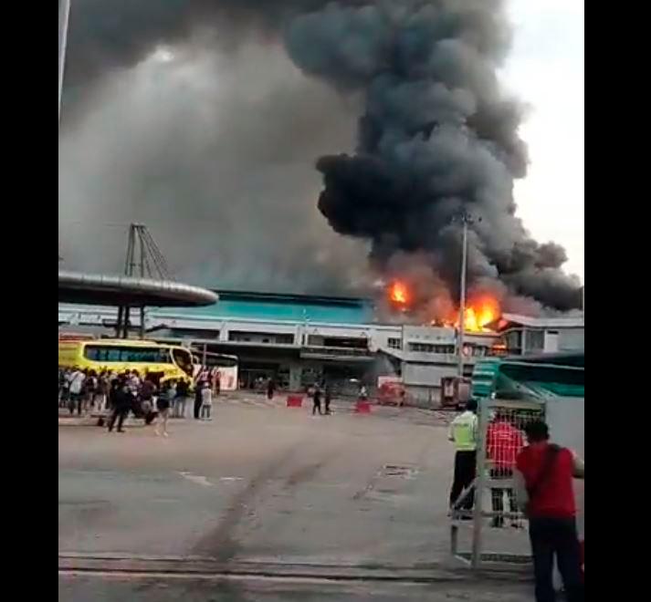 Screen grab of video by the public on social media.