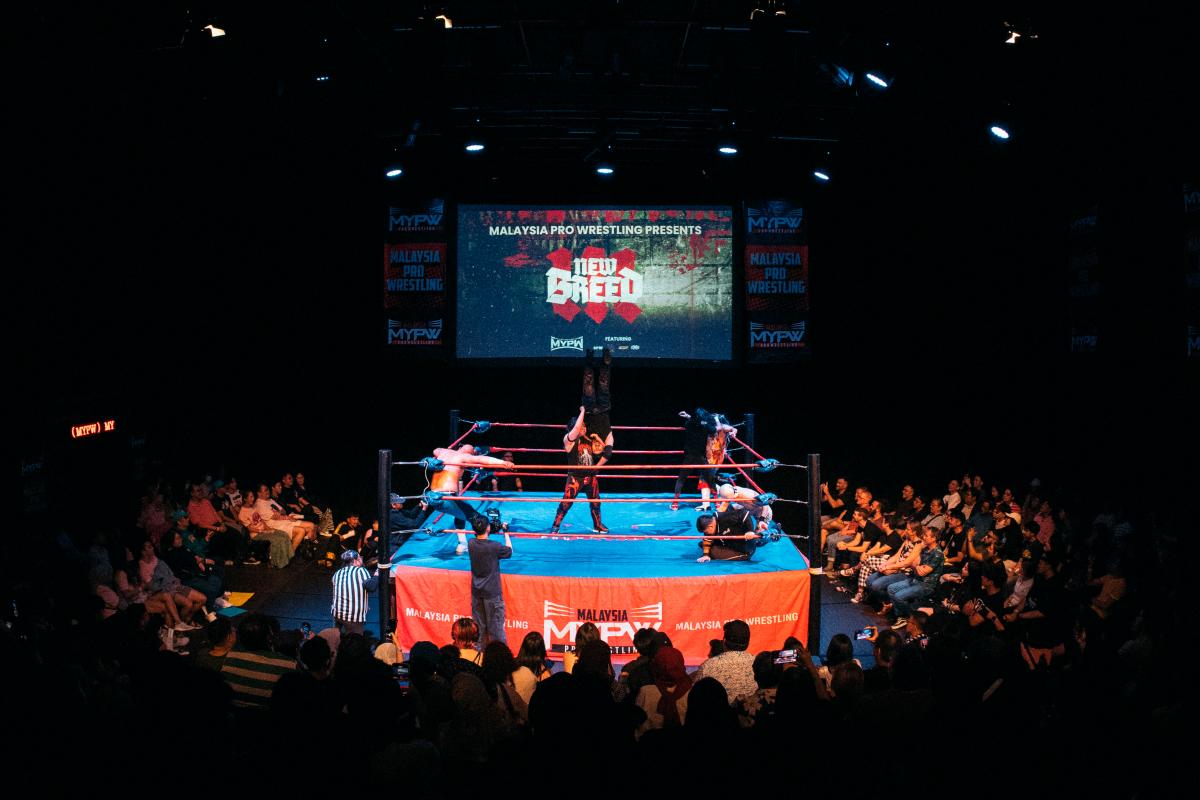 Chaos in the ring as multiple wrestlers collide during the Invitational Rumble, with fists, flips and flair flying in all directions. $!Chaos in the ring as multiple wrestlers collide during the Invitational Rumble, with fists, flips and flair flying in all directions.