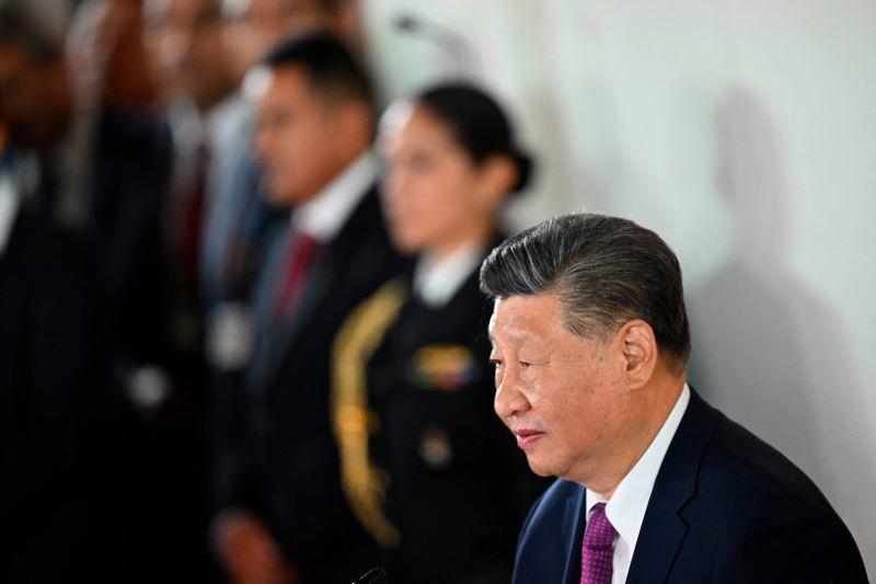 China’s President Xi Jinping (R) attends a meeting with Peru’s President Dina Boluarte at the government palace in Lima on November 14, 2024, on the sidelines of the Asia-Pacific Economic Cooperation (APEC) Summit. - AFPPIX