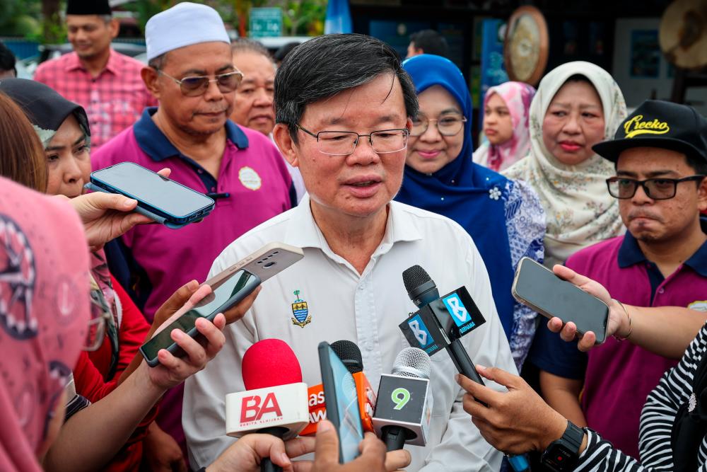 Gambar fail: Ketua Menteri Pulau Pinang Chow Kon Yeow/BERNAMAPix
