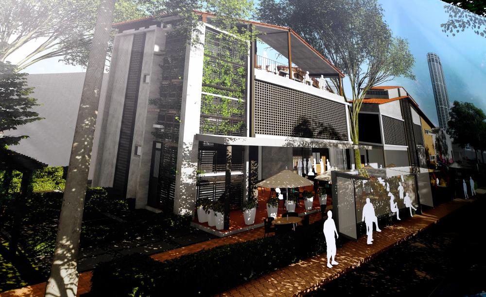 An artist’s impression of the transit centre project for the homeless which will be built at Jalan C.Y. Choy. — Bernama