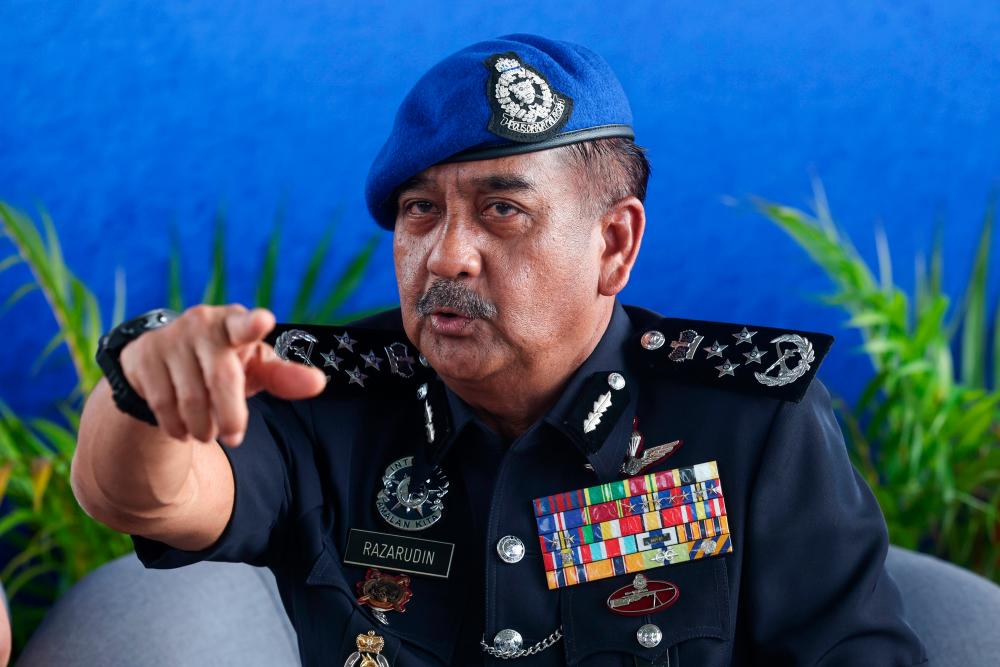 Inspector-general of police, Tan Sri Razarudin Husain. - BERNAMApix