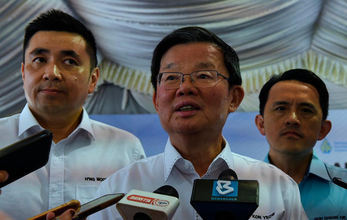 Ketua Menteri Pulau Pinang Chow Kon Yeow. - fotoBERNAMA