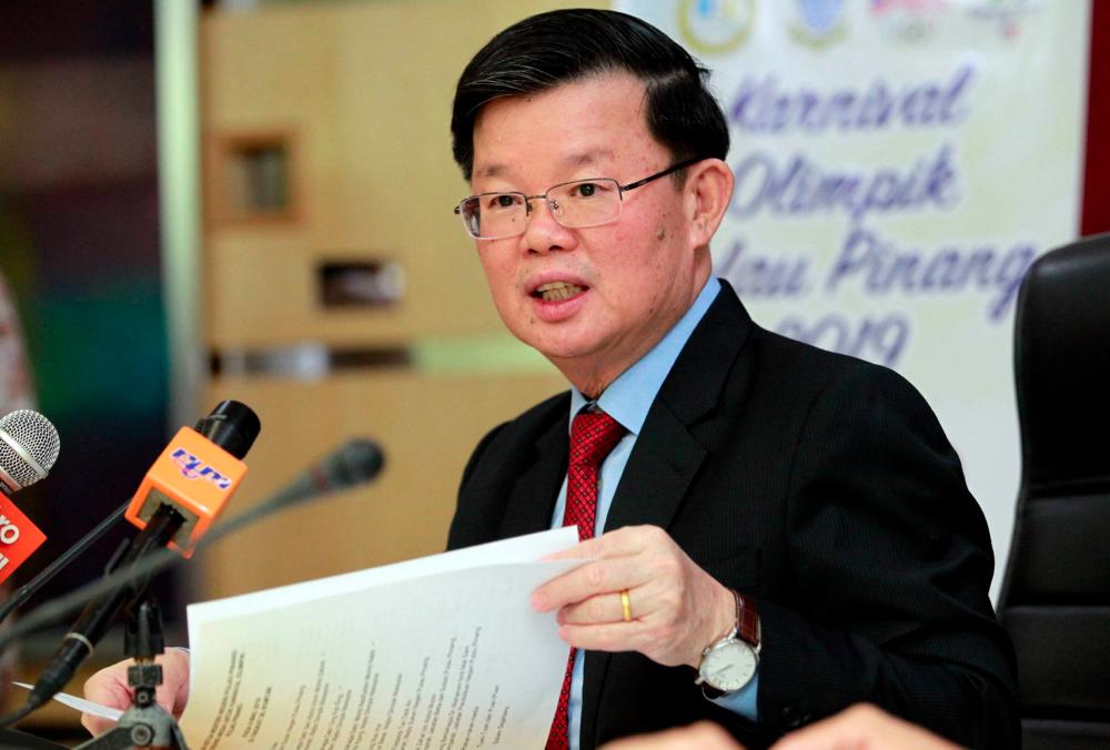 Penang Chief Minister, Chow Kon Yeow. — BBX