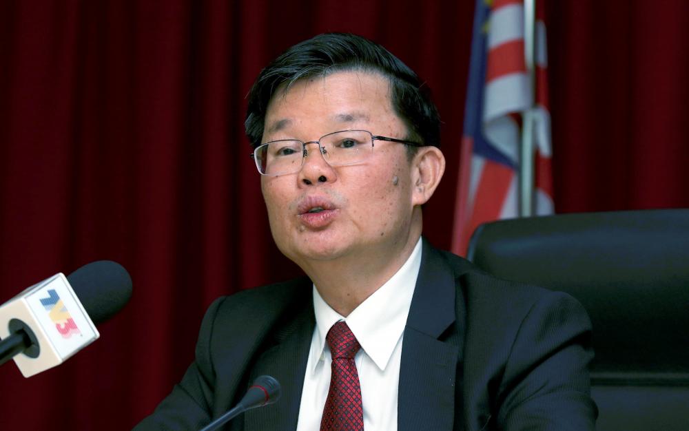 Chief Minister Chow Kon Yeow said Penang.