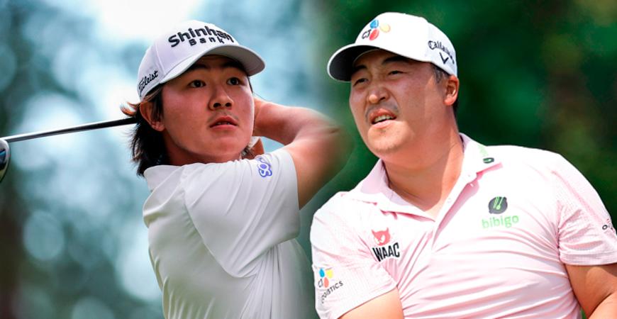 Korean golfers S.H. Kim (left) and K.H. Lee. – PGA TOUR