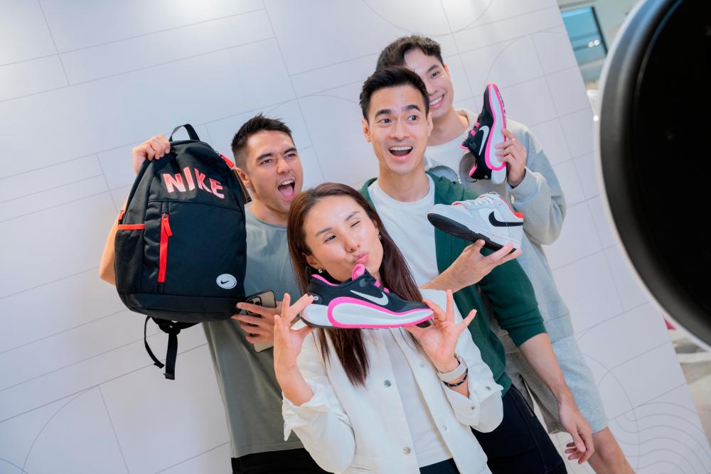 (From left) Influencers Ishaq Vadillo, Siu Lim and Kit Mah at the launch of Nike’s recently opened new store. - PIC COURTESY OF NIKE