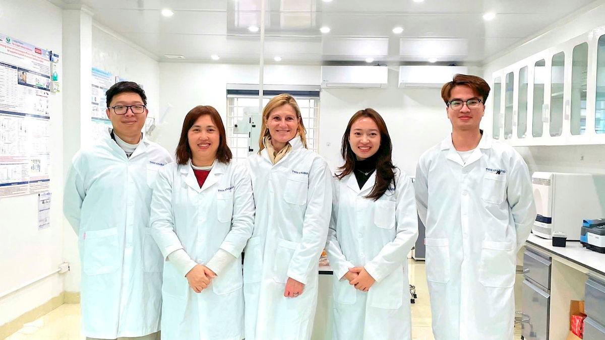 Mrs. Isabelle Ducellier, Member of the Board of Directors at LiveSpo, during her official visit with the LiveSpo R&amp;D team in Hanoi, Vietnam.