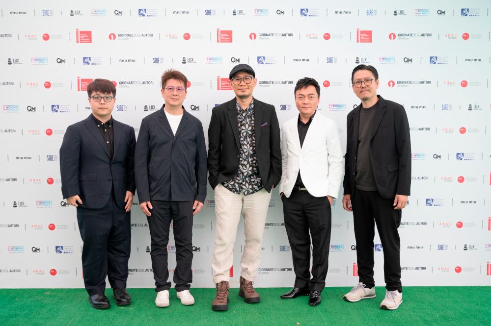 SunStrong Entertainment founder Jment Lim (second from right) and director Chong Keat Aun (centre) receiving the Special Mention Musa Cinema and Arts Award for ‘Snow in Midsummer’ at the Venice International Film Festival.