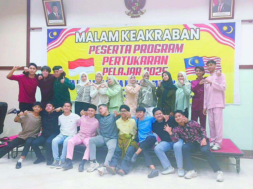 The group had the opportunity to interact with peers during their time in Indonesia.