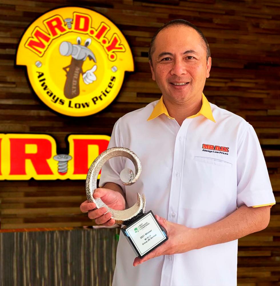 MR D.I.Y. Group Berhad Chief Executive Officer, AdrianOngsaid the company was humbled by the recognitionas one