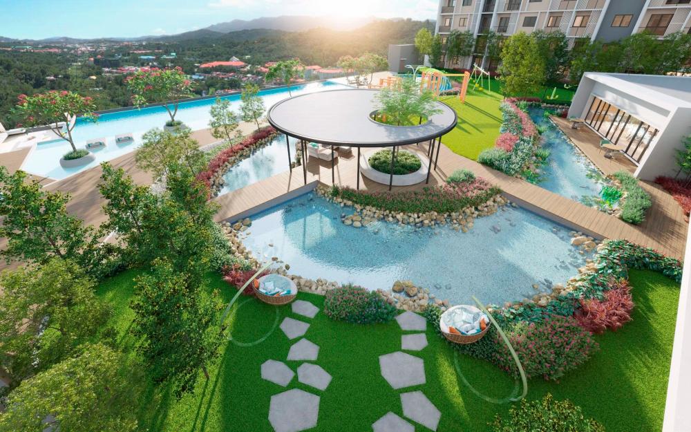 $!The 0.4ha green facilities podium features numerous children’s play areas and Scandinavian-inspired amenities