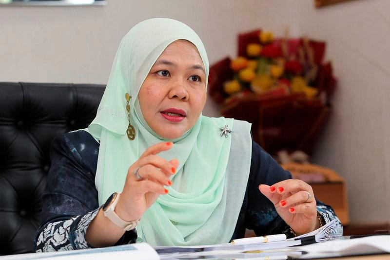 Pengerusi Jawatankuasa Pembangunan Wanita, Keluarga, Kebajikan Masyarakat, Pembangunan Usahawan dan Koperasi negeri Datuk Salbiah Mohamed - fotoBERNAMA