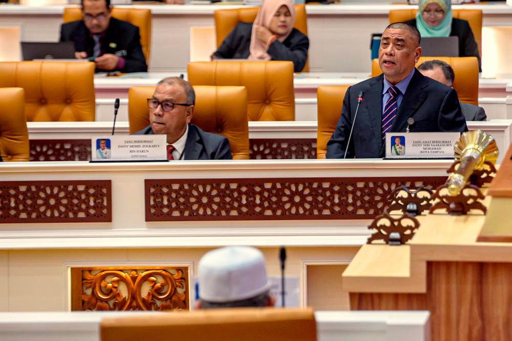 Perak Menteri Besar, Datuk Seri Saarani Mohamad. - BERNAMAPIX