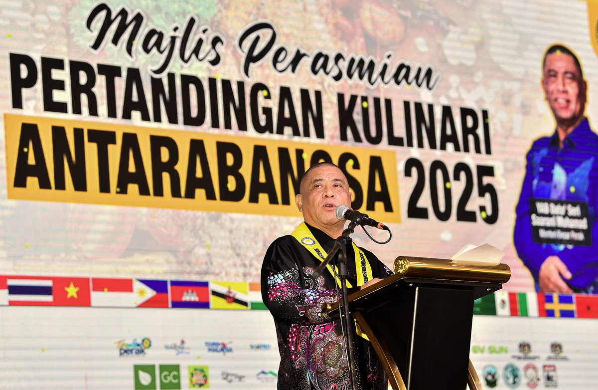 Perak Menteri Besar Datuk Seri Saarani Mohamad at the launch of the Malaysia Culinary World Cup 2025 (MCWC 2025) in Ipoh today.