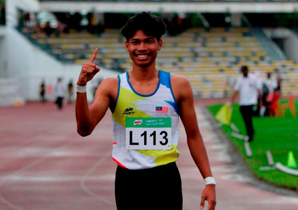 National sprinting sensation Muhammad Azeem Fahmi. BERNAMAPIX