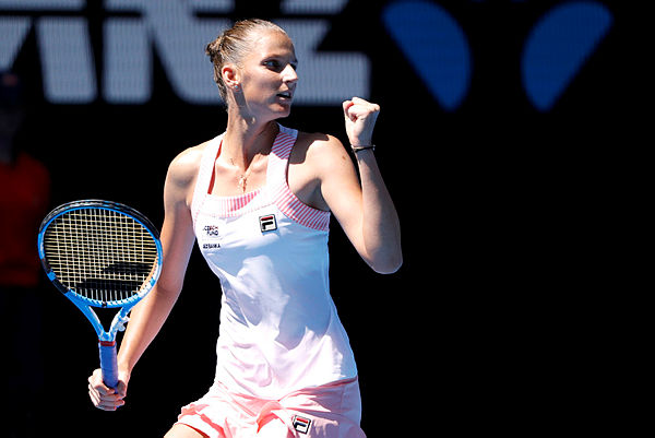 Czech Republic’s Karolina Pliskova reacts after winning the match against Serena Williams — Reuters