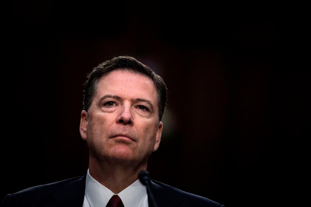 Ousted FBI director James Comey listens during a hearing before the Senate Select Committee on Intelligence on Capitol Hill June 8, 2017 in Washington,