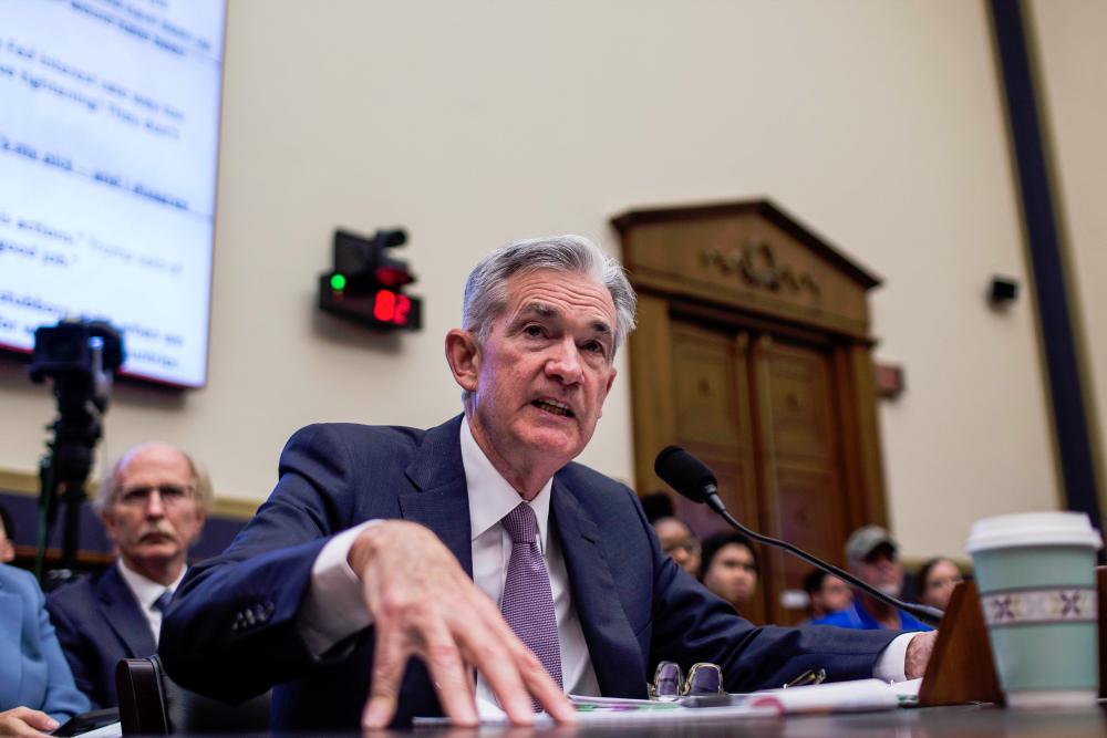 Powell testifying during a House Financial Services Committee hearing on Capitol Hill on Wednesday. – AFPPIX
