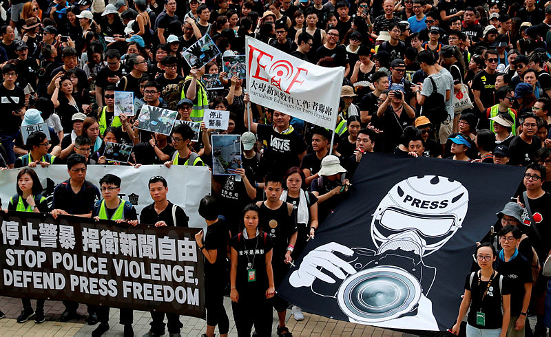 Filepix of the protests in Hong Kong.