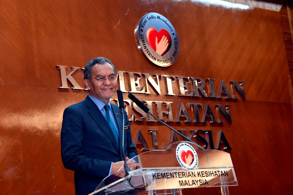 Health Minister Datuk Dr Dzulkefly Ahmad gives a press conference after attending the Health Ministry Innovation Day at the Health Ministry today. - Bernama