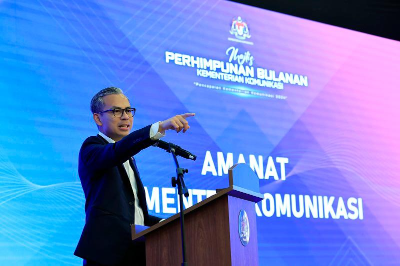 Communications Minister, Fahmi Fadzil. - BERNAMApix