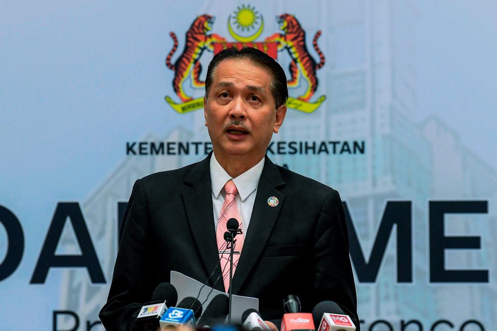 Health director-general Datuk Noor Hisham Abdullah speaks during the latest press conference on Covid-19 at the Health Ministry today. - Bernama